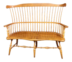 Frederick Duckloe Oak & Cherry Windsor Settee