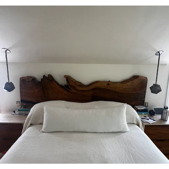 Pair of 1960s Smoked Glass and Brass Pendants For Sale - Image 4 of 5