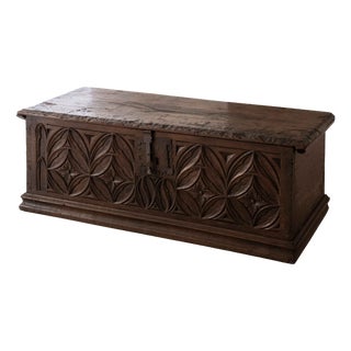 Gothic Haute Epoque Chest in Walnut For Sale