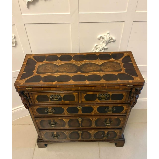 Wood Antique George I Yew Wood and Laburnum Oyster Veneered Bachelors Chest, 1730 For Sale - Image 7 of 18