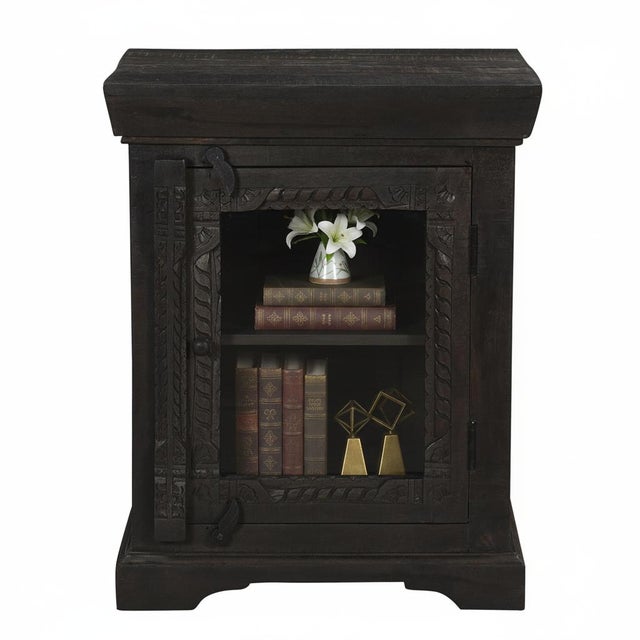 Dimensions: 22" W x 18" D x 30" H Elevate your bedroom with this beautifully handcrafted solid wood nightstand, designed...
