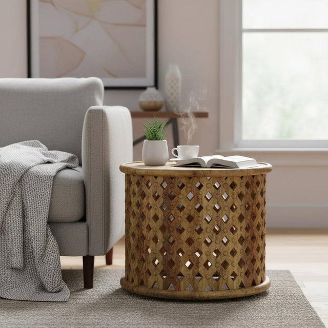 Dimensions: 24" wide X 24" deep X 24" high Features: • A rare piece and one of its kind available • 100% solid wood...