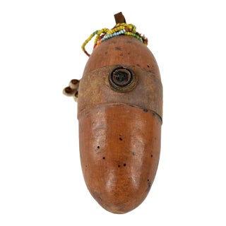 Early 20th Century Nyamwezi Beaded Fertility Doll Gourd with Shells Tanzania For Sale