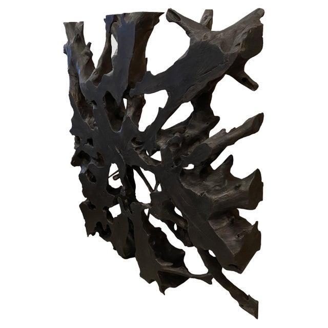 Andrianna Shamaris Charred Teak Root Art or Coffee Table For Sale - Image 4 of 5