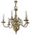 Vintage retro large ormolu brass chandelier – 6 lamps / arms, fine quality a striking vintage retro ormolu brass...