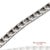 Silver Vintage 18k 750 White Gold Natural Diamond Engraved & Milgrain Tennis Bracelet For Sale - Image 8 of 13
