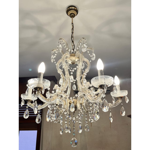 Bohemian Murano Glass Chandelier, 1900s For Sale - Image 4 of 8