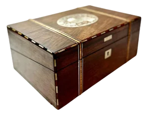 Early 19th Century English Walnut Writing Box With Inlay