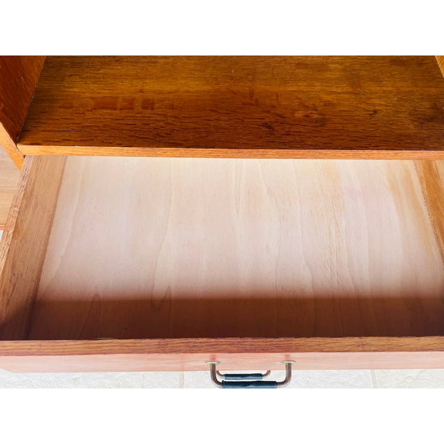 Mid-Century Modern Oak Highboard on Tapered Legs, 1950s For Sale - Image 17 of 18