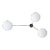 Trio Polished Chrome Matte White Glass Flush Mount by Fabio Ltd For Sale