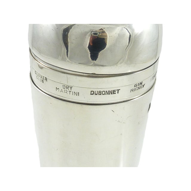 1930s 1930s Art Deco Silver Plated Cocktail Shaker by Giuliano Bossi | 'Dial-a-Drink' For Sale - Image 5 of 10