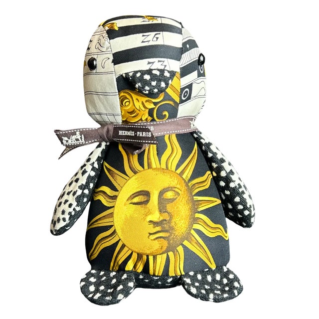 French Hermes Astrologie Vintage Silk Scarf Courageous Penguin For Sale - Image 3 of 4