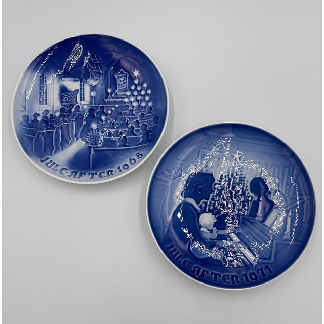 Add vintage charm to your holiday collection with this set of two B&G Copenhagen Christmas plates! This set includes the...