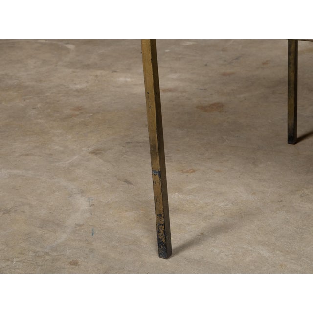 Midcentury Italian Mosaic Table with Iron Base and Red Glass Tile Style Top For Sale - Image 11 of 12