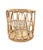 Vintage Woven Rattan & Glass Hurricane Candle Holder For Sale - Image 4 of 12