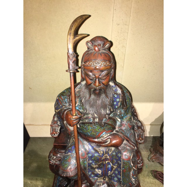 Japanese Late 19th Century Japanese Cloisonné Nobleman For Sale - Image 3 of 12