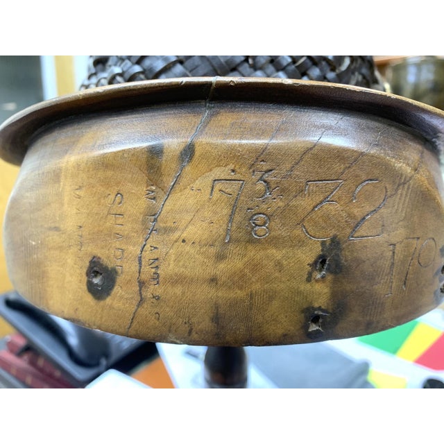 W. Plant & Son Antique English Milliner’s Hat Block Form on Stand For Sale - Image 11 of 11