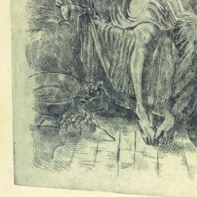 Czechoslovak Artist, Yawning Figure, 1920s, Drawing on Paper, Framed For Sale - Image 4 of 12