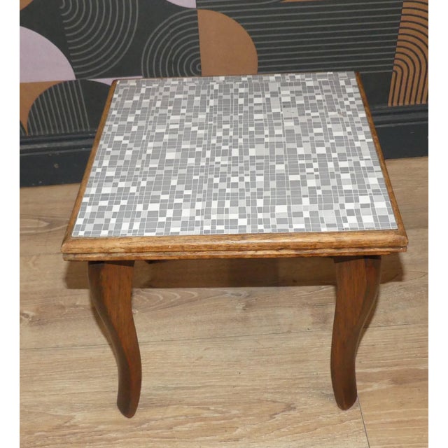 Vintage Flower Stand in Resopal Mosaic Grey, 1960s For Sale - Image 10 of 10
