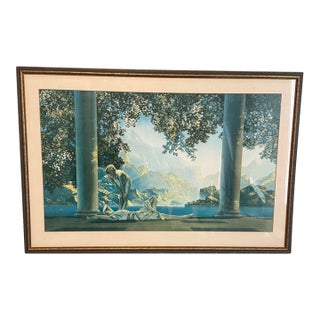 1922 Maxfield Parrish "Daybreak" Lithograph in Original Art Deco Period Frame For Sale