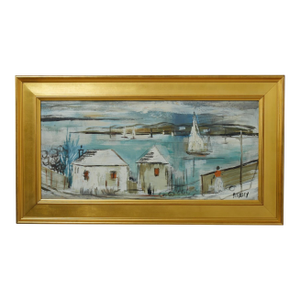 Alfred Birdsey Vintage Bermuda Bayscape Painting