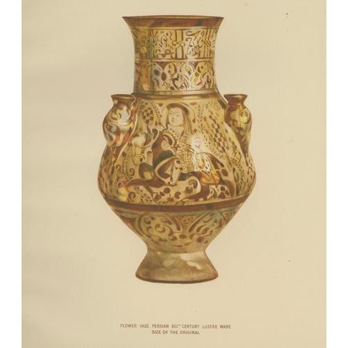Late 19th Century Henry Wallis, Lustreware Flower Vase, 1899, Chromolithograph For Sale - Image 5 of 9