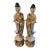 Vintage Porcelain Guanyin Statues - Quan Yin Gold Gilt L 18" Pair C1915 Rare For Sale