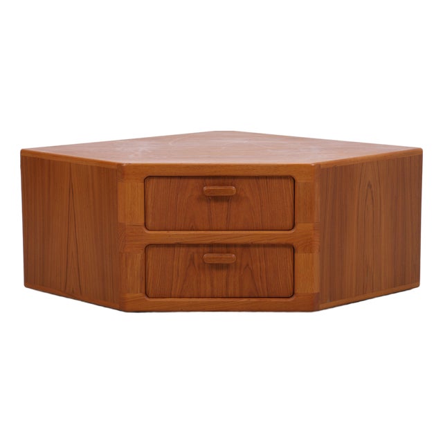 Vintage Danish Teak Corner Chest of Drawers from Dyrlund For Sale