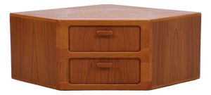 Vintage Danish Teak Corner Chest of Drawers from Dyrlund