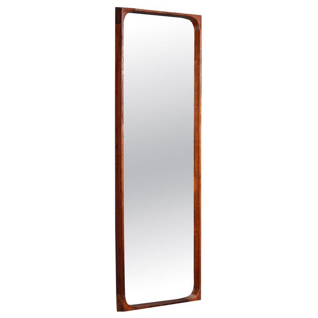 Vintage Danish Mirror in Rosewood by Niels Clausen for NC Mobler, 1960 For Sale - Image 12 of 12