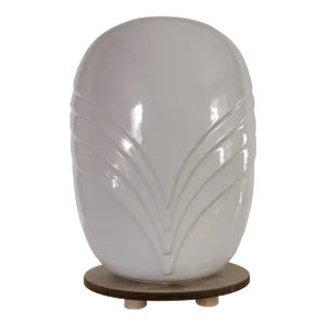 Vintage Postmodern White Wave Abstract Art Deco Large Ceramic Vase