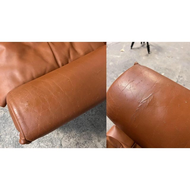 Heli Armchairs in Cognac Leather by Otto Zapf for Knoll Edition, 1980s, Set of 2 For Sale - Image 9 of 10