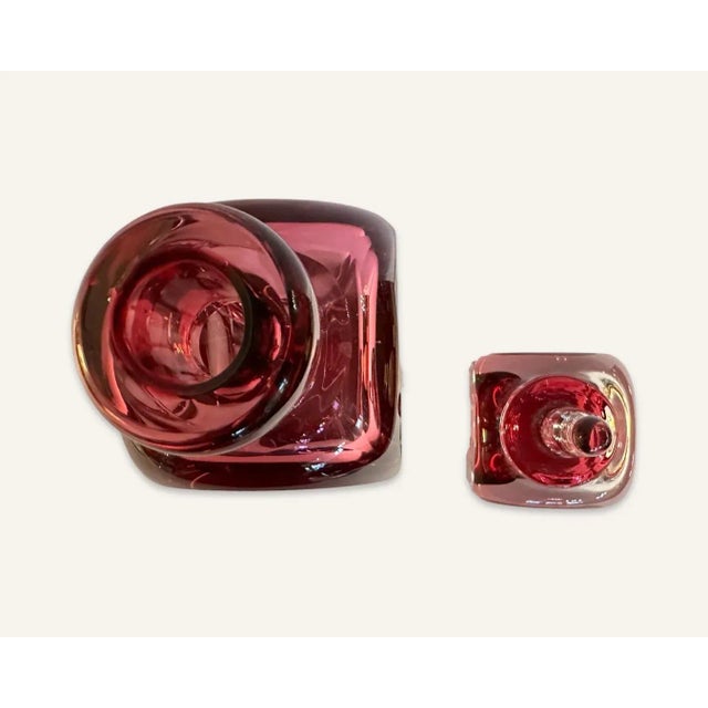 1970s 1970s Venetian Glass Decanter in Cased Ruby Glass by Flavio Poli For Sale - Image 5 of 7