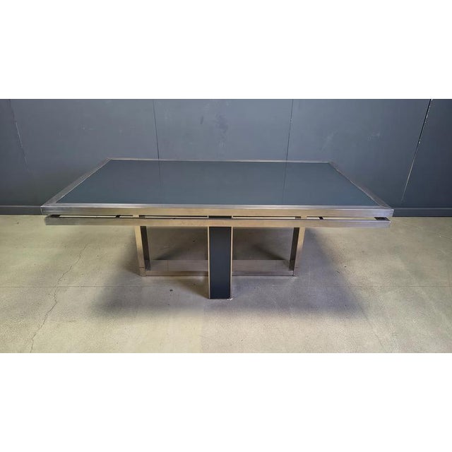 Vintage Italian Chrome Dining Table, 1970s For Sale - Image 10 of 12