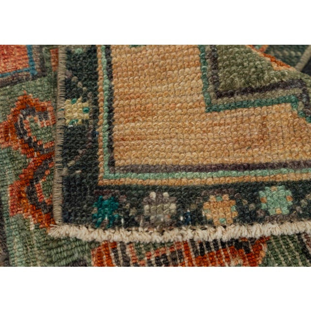 Turkish Mini Rug Oriental Hand Knotted Vintage Rug 1'5" x 3'6" #21214 For Sale In Houston - Image 6 of 8