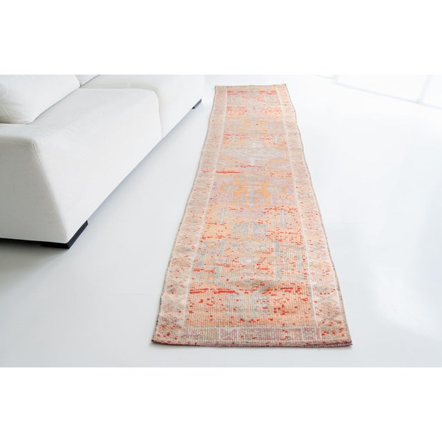 Turkish 1960s Minimalist Handknotetd Hallway Rug For Sale - Image 3 of 9