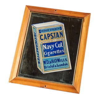 1920s Capstan Navy Cut Cigarette Advertising Mirror For Sale