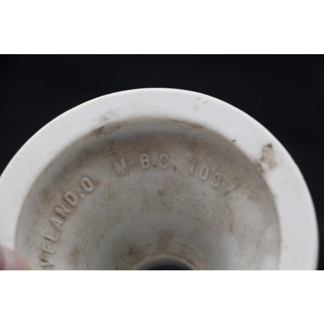 Ceramic Vintage 3.125 In. White Ceramic Tub Shower Plate Cover For Sale - Image 7 of 8