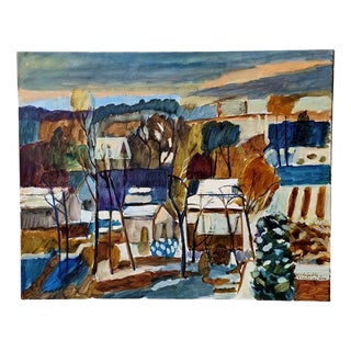 Marek Niedojadlo-Cichonski, Suburb in Snow, 2026, Oil on Canvas For Sale