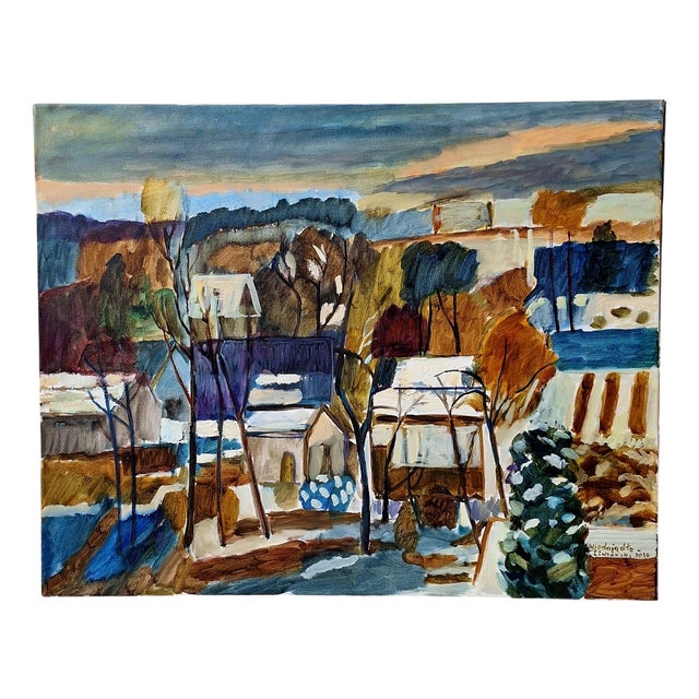 Marek Niedojadlo-Cichonski, Suburb in Snow, 2026, Oil on Canvas For Sale