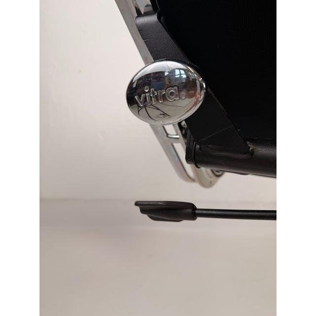 Mid-Century Modern Leather and Chrome Soft Pad Chair by Charles and Ray Eames for Vitra, 1960s For Sale - Image 3 of 10