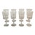 1950s Set of 8 Vintage Etched Crystal Wine Glasses For Sale