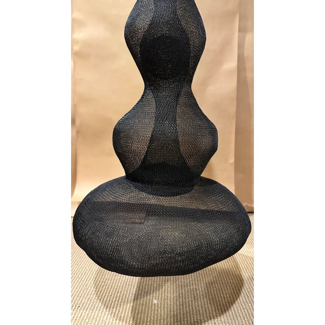 Black Contemporary Metal Wire Hanging Sculpture For Sale - Image 8 of 11