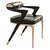 Black "Grecale" Chair, With Bronze & Stainless Steel, Tailor Made Leather For Sale - Image 8 of 11