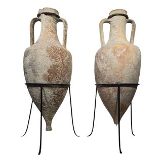 Roman Terracotta Amphorae, 3rd-1st Century BC, Set of 2 For Sale