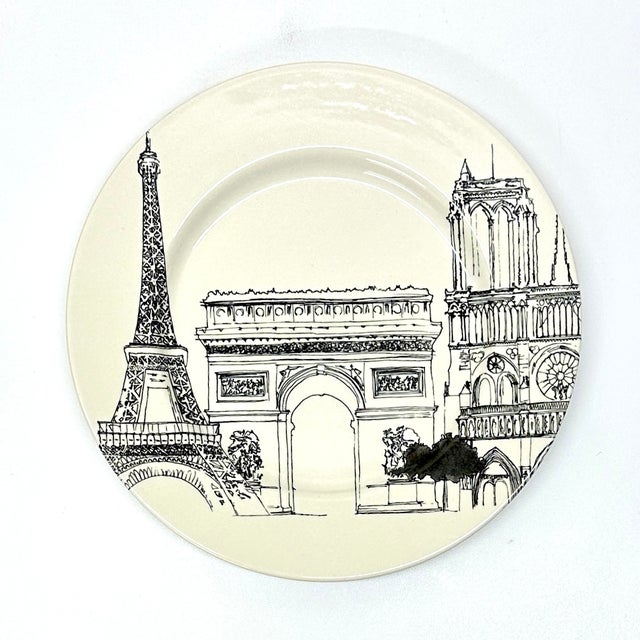 Multi-Style and Era Black & White Dinner Plate Curation - Group of 12 For Sale - Image 10 of 17