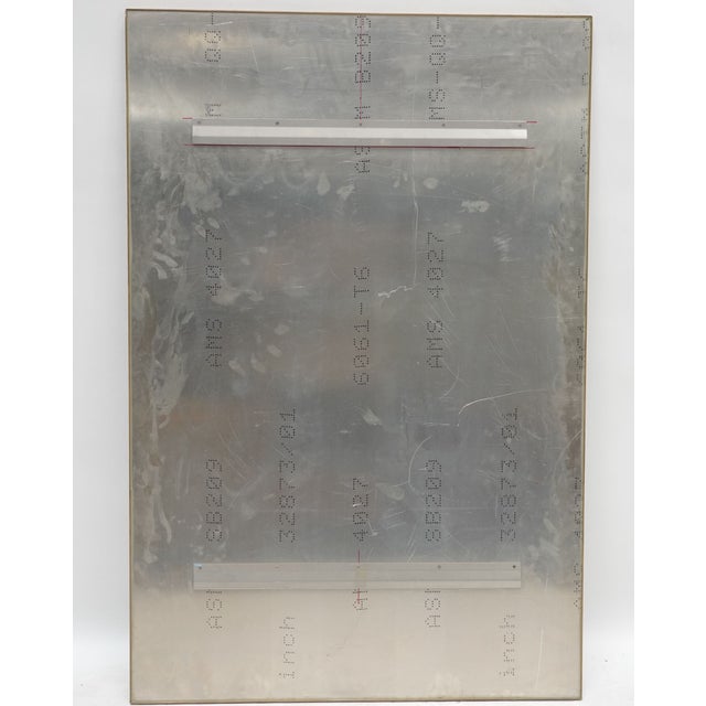Polished Stainless Steel Framed Mirror with full backing Indoor/Outdoor Decorative Modern Design. 36 x 54 in.