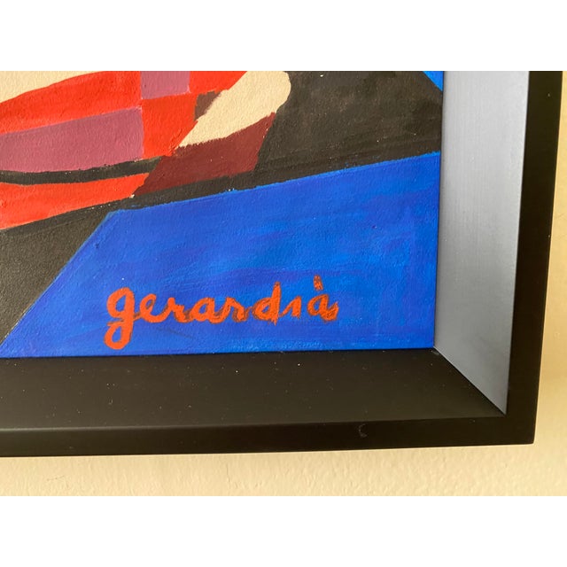 Helen Gerardia A mixed media on paper. Signed lower right. Image measures 29.75 x 24.75 inches Framed size is 30.5 x 25.5...