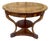 Neoclassical Empire-Style Round Center Table, Baroque Twist Legs, Burl Veneer Top, Alfonso Marina, Mexico City For Sale