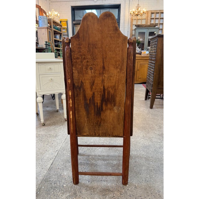 19th Century Primitive Folk Art "Make-Do" Fireside Wing Chair For Sale - Image 9 of 9